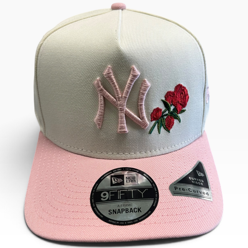 New York Yankees Rose cream and pink New Era 9FIFTY A-Frame snapback hat - side view