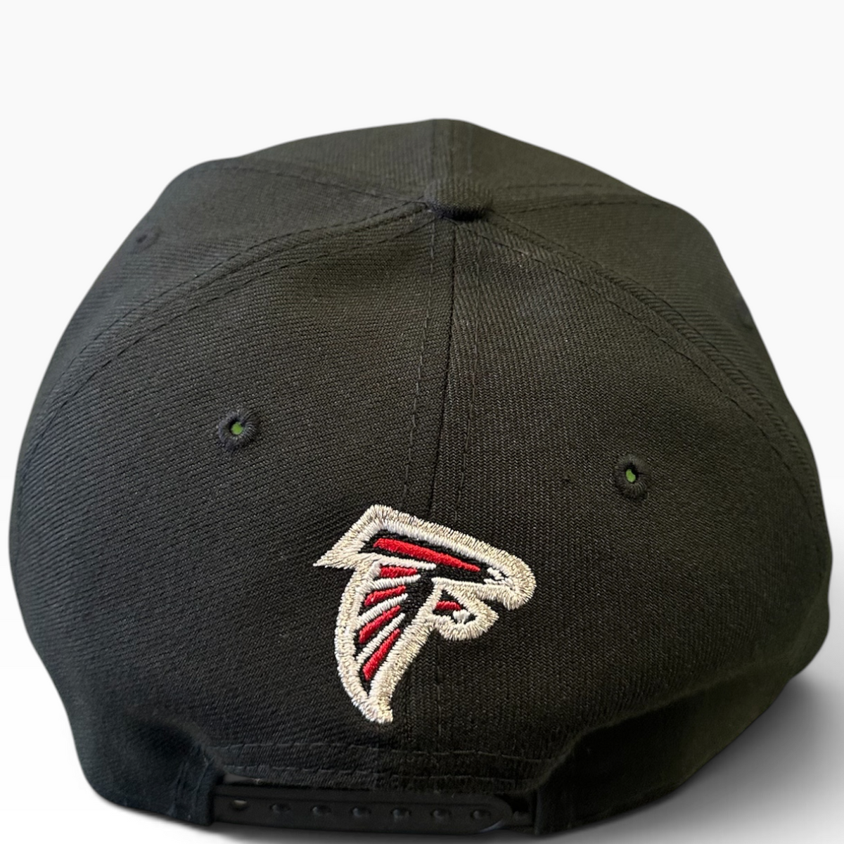 Falcons black snapback - back view