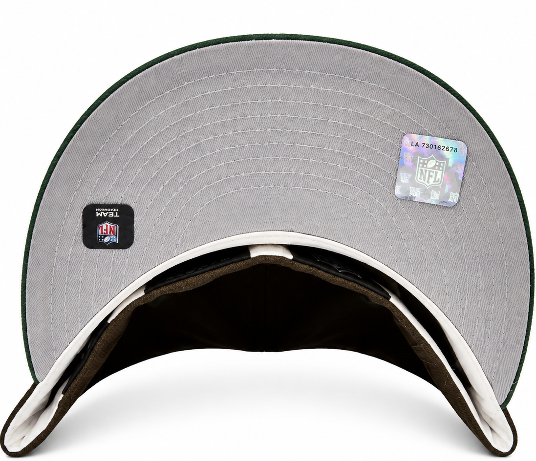 Buffalo Bills Brown & Green New Era 59FIFTY fitted hat - front view