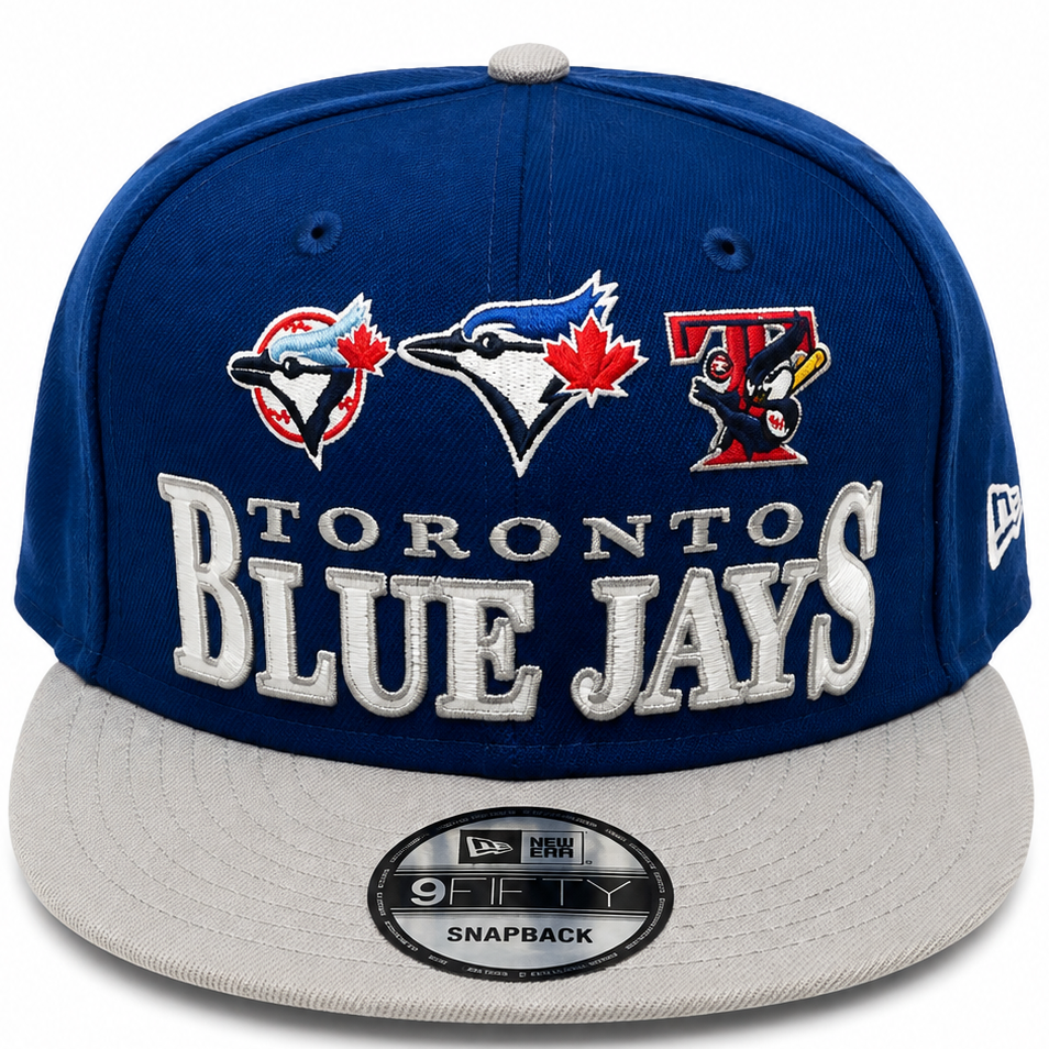 Blue Jays royal blue snapback with gray brim - alternate view
