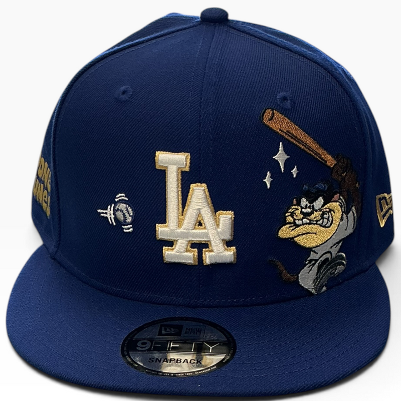 New Era Los Angeles Dodgers Looney Tunes Tasmanian Devil navy snapback hat - front view