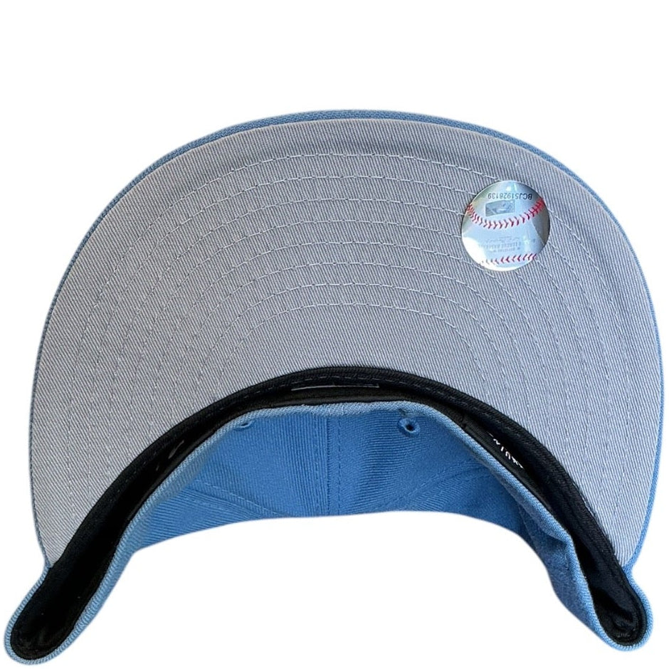 New York Yankees light blue New Era 59FIFTY fitted hat - front view