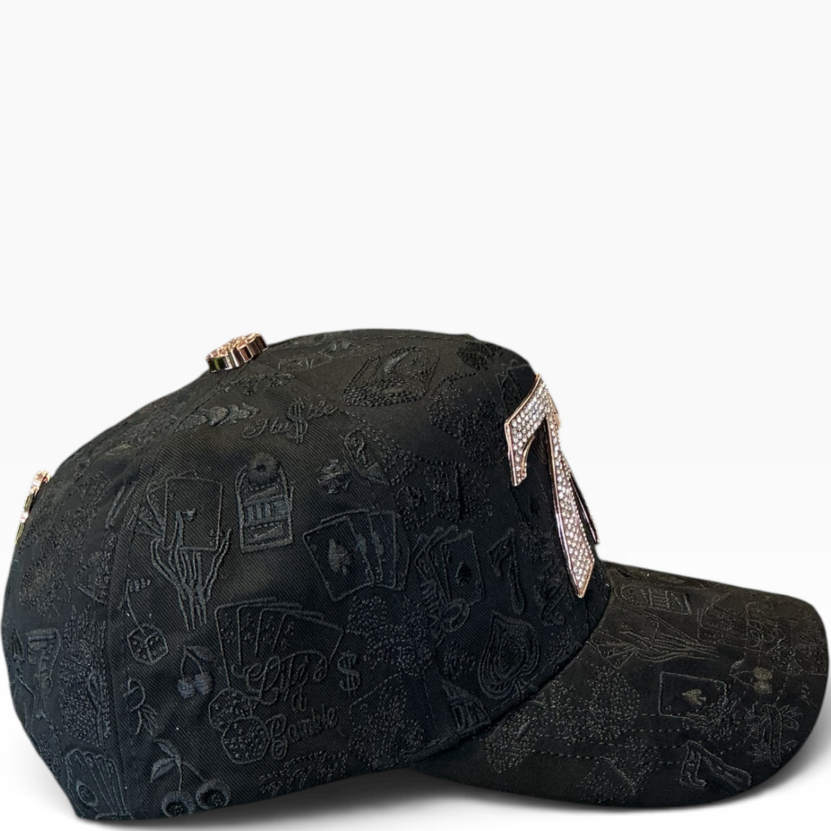 77 casino pattern hat - alternate angle