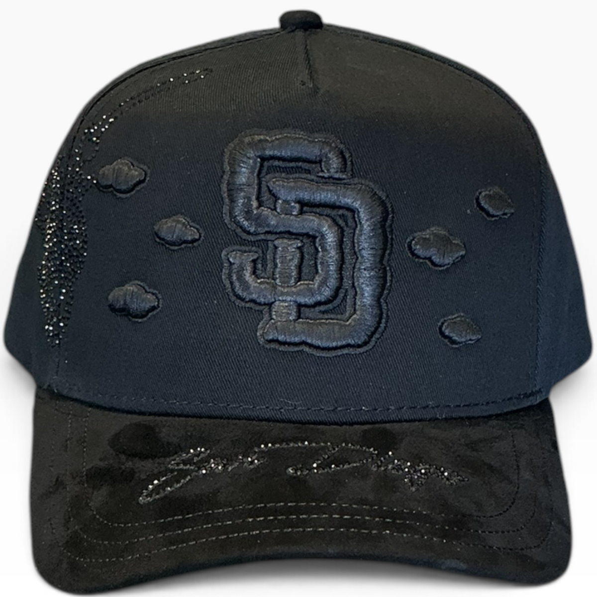 SD cloud suede snapback - back view