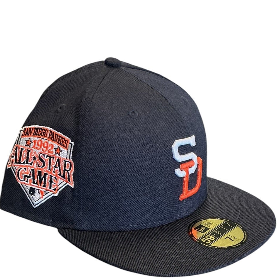 San Diego Padres Navy 1992 All-Star Game New Era 59FIFTY fitted hat - front view