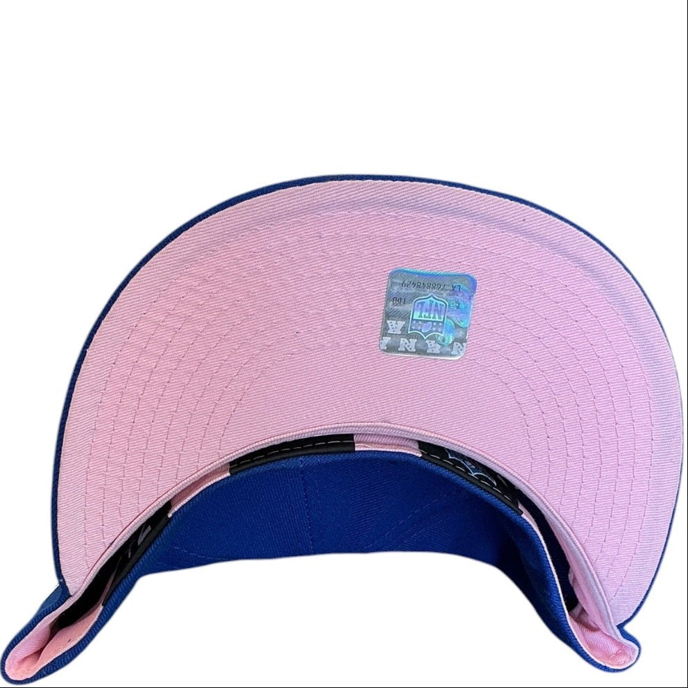 New York Giants royal blue Super Bowl XLII New Era 59FIFTY fitted hat - back view