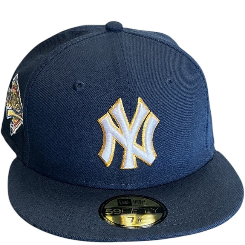 New York Yankees navy New Era 59FIFTY fitted hat - side view