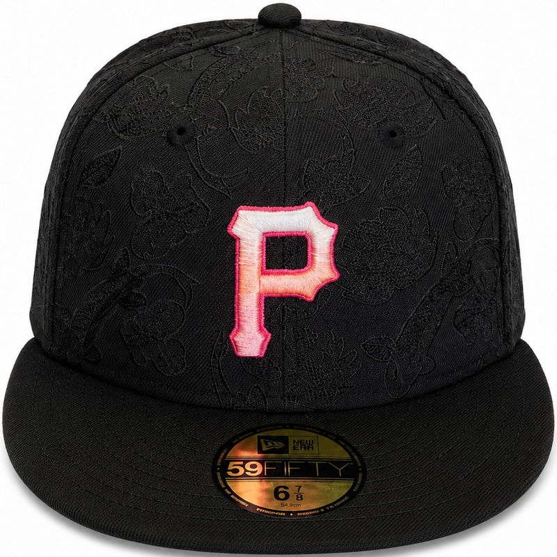 New Era Pittsburgh Pirates black floral fitted hat – view 2