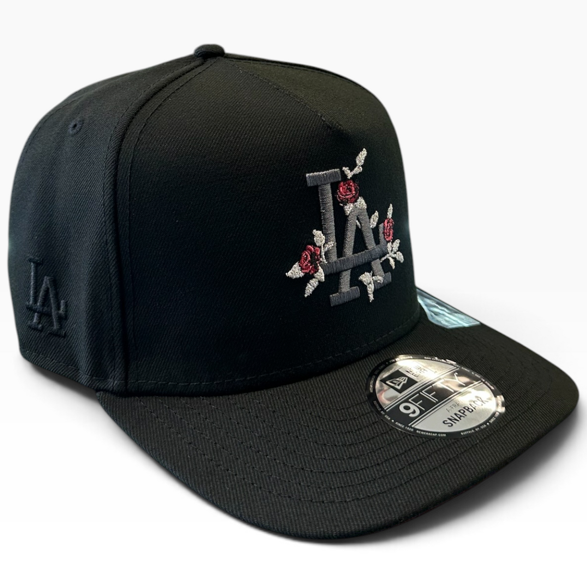 LA Black Rose New Era 9FIFTY A-Frame snapback hat - front view