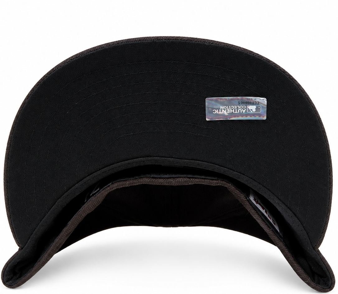 San Diego Padres Brown & Gold New Era 59FIFTY fitted hat - undervisor detail