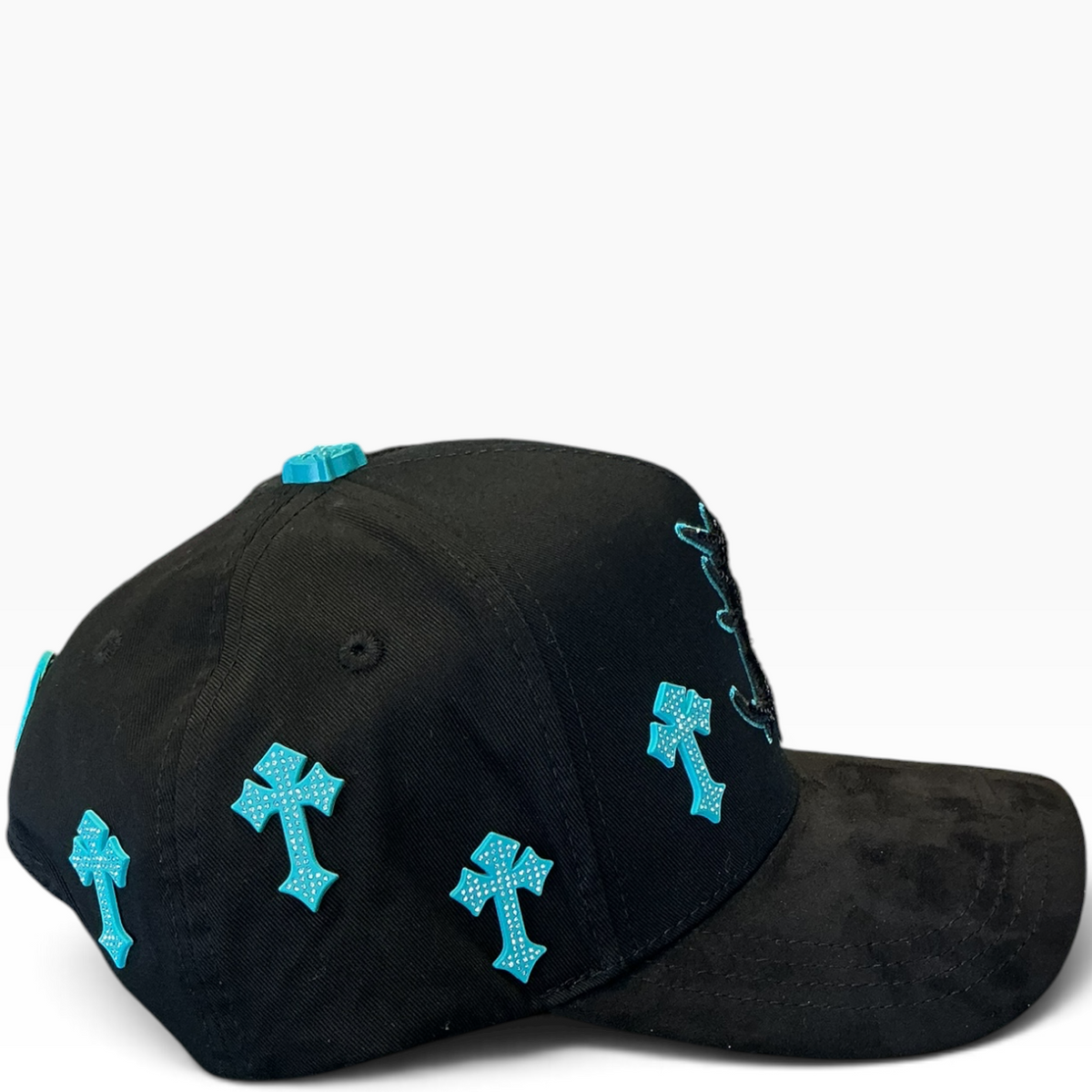 Barbas turquoise cross hat - alternate angle