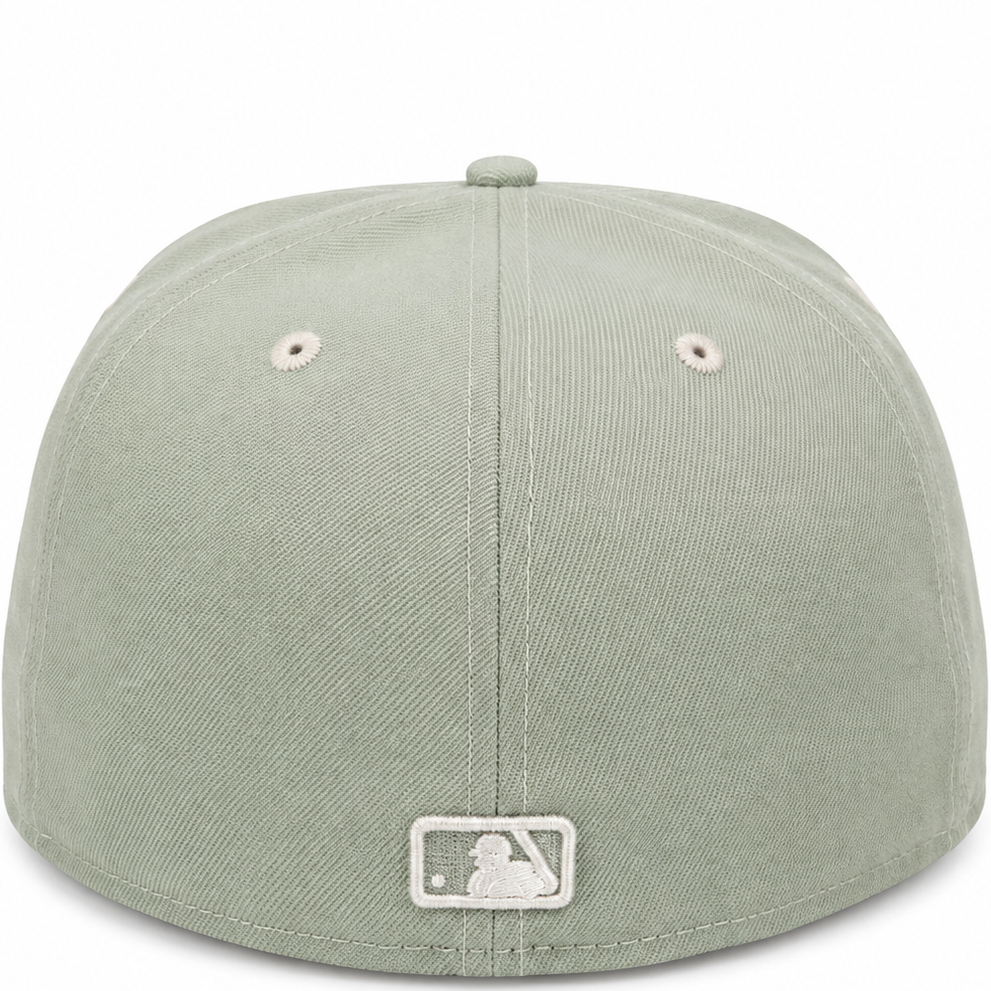 Los Angeles Dodgers sage green and cream 2020 World Series paisley New Era 59FIFTY fitted hat - side view