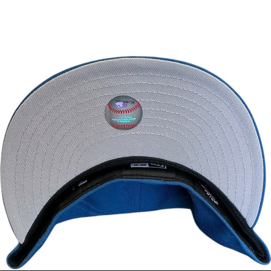 Detroit Tigers Blue Cooperstown New Era 59FIFTY fitted hat - back view