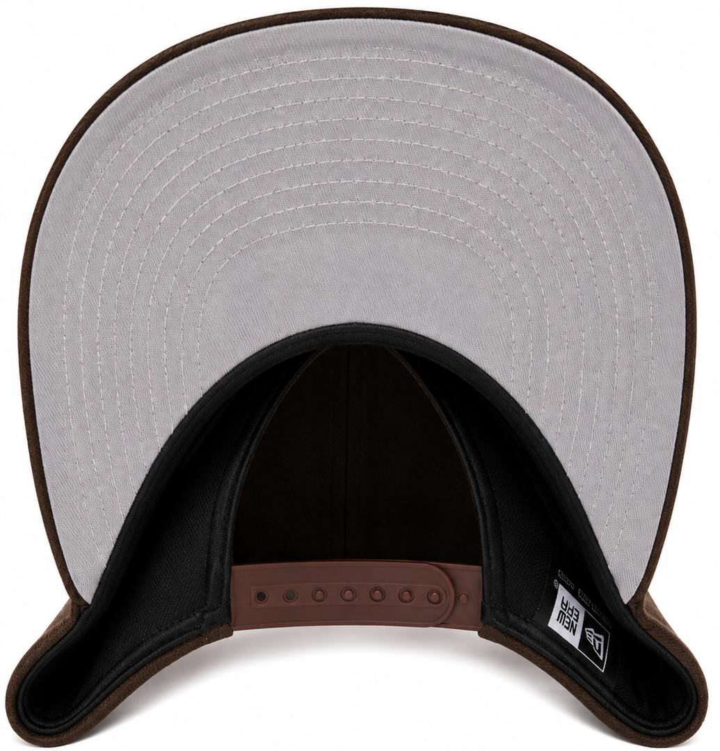 Baltimore Orioles brown New Era 9FIFTY A-Frame snapback hat - side view