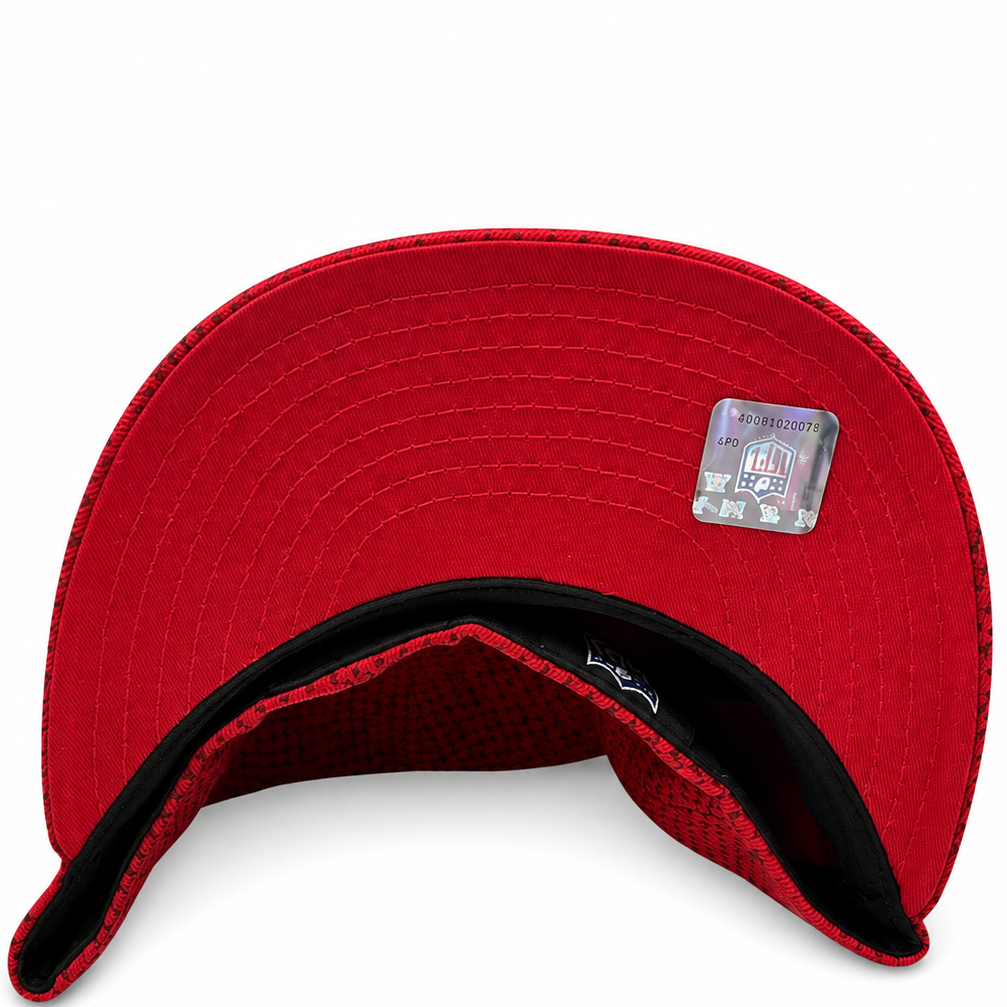 San Francisco 49ers Red New Era 59FIFTY fitted hat - back view