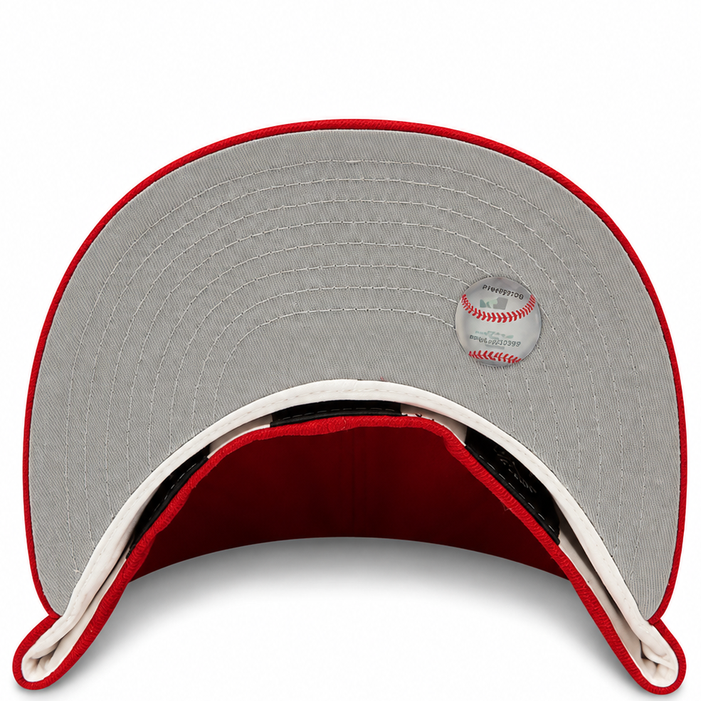Los Angeles Angels Red New Era 59FIFTY fitted hat - side view