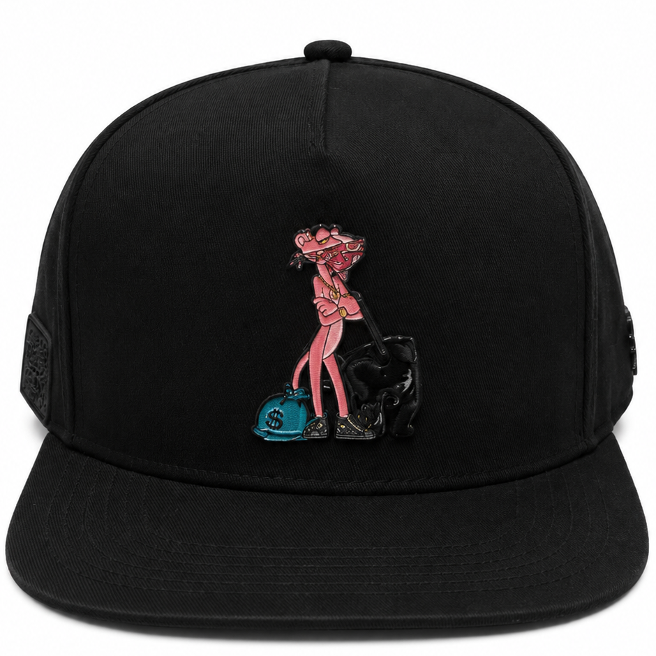 Cash Only black snapback - detail view