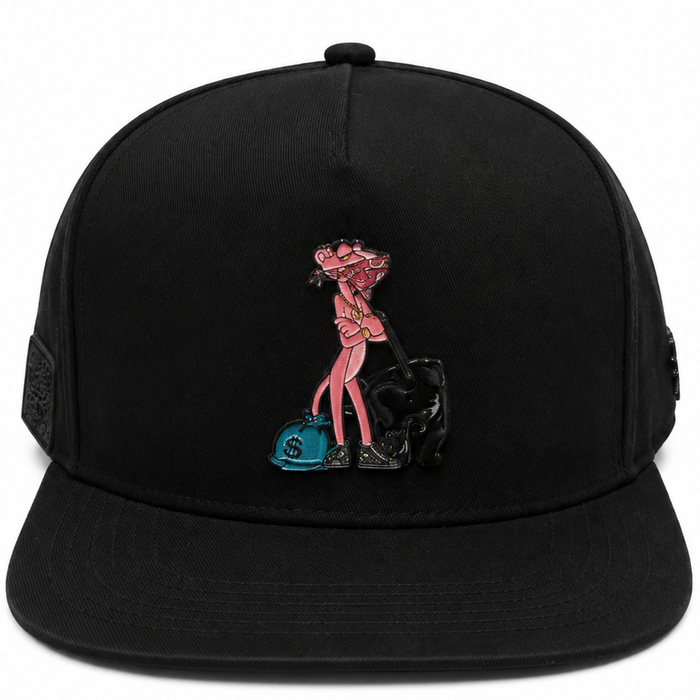 Cash Only black snapback - detail view
