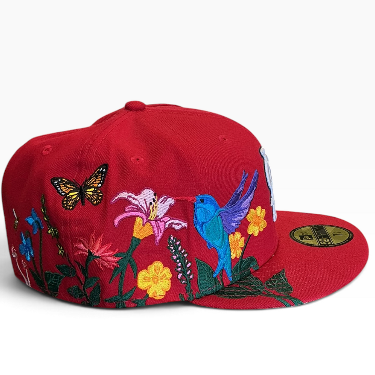 St. Louis Cardinals red Floral Bird New Era 59FIFTY fitted hat - front view