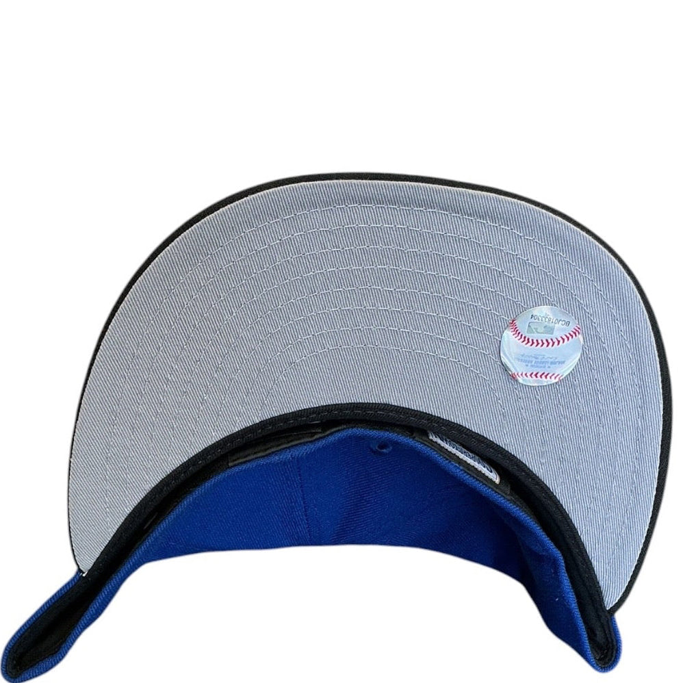 Houston Astros royal blue and black New Era 59FIFTY fitted hat - front view