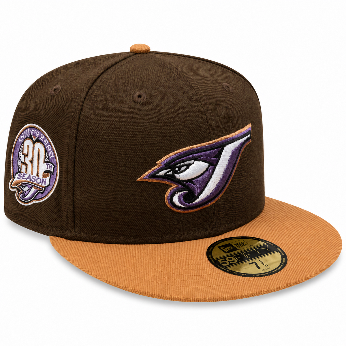 Toronto Blue Jays Brown/Tan New Era 59FIFTY fitted hat - side view