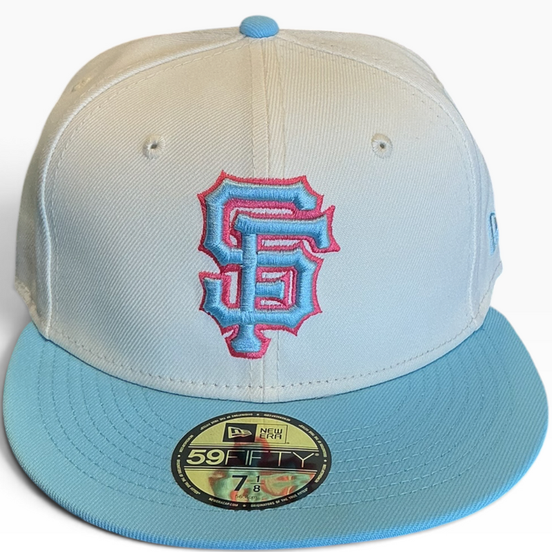 San Francisco Giants Cream & Sky Blue New Era 59FIFTY fitted hat - front view