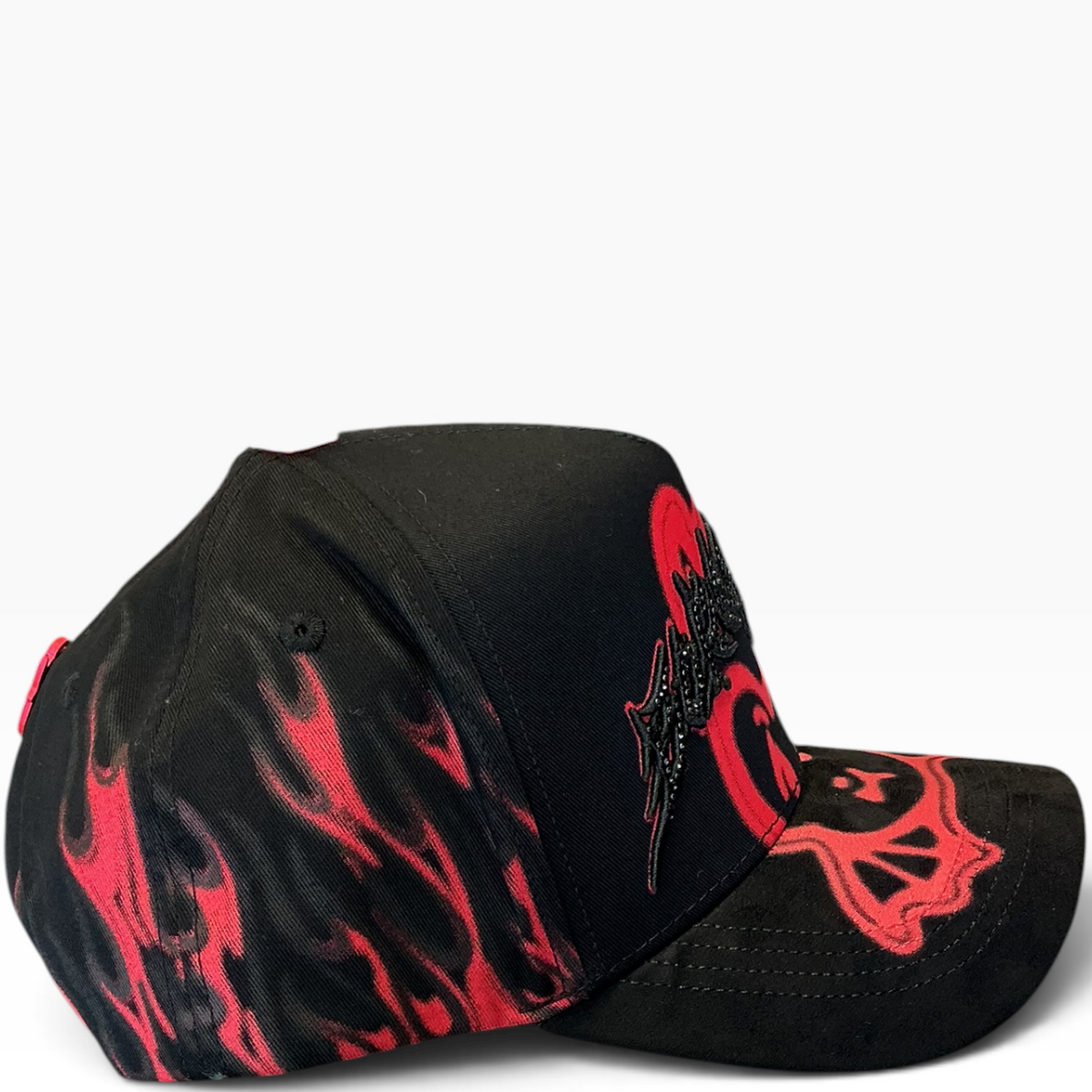 Barbas red flame hat - alternate angle