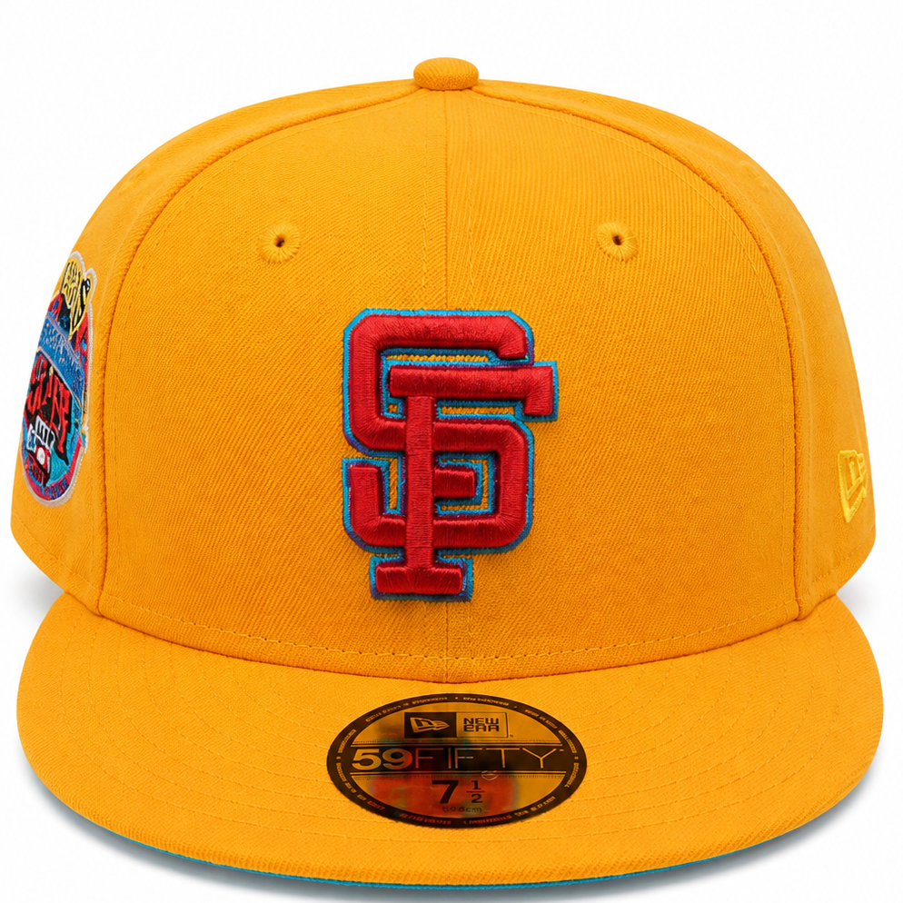 San Francisco Giants gold New Era 59FIFTY fitted hat - back view