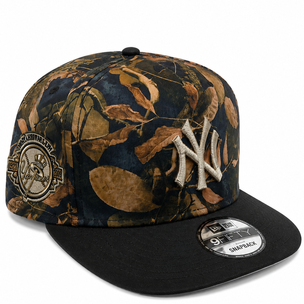 New York Yankees leaf camo New Era 9FIFTY A-Frame snapback hat - front view