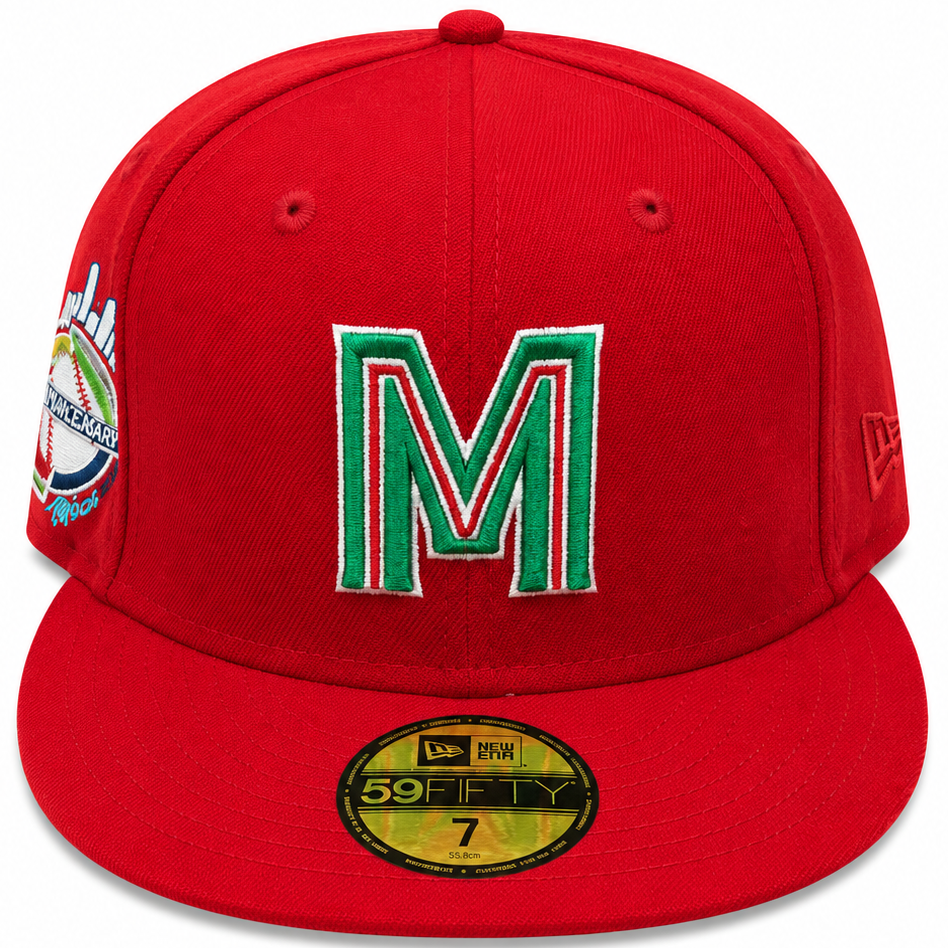 Mexico Red New Era 59FIFTY fitted hat - back view