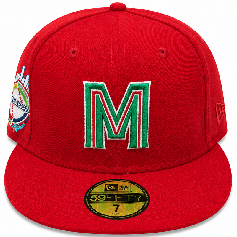 Mexico Red New Era 59FIFTY fitted hat - back view