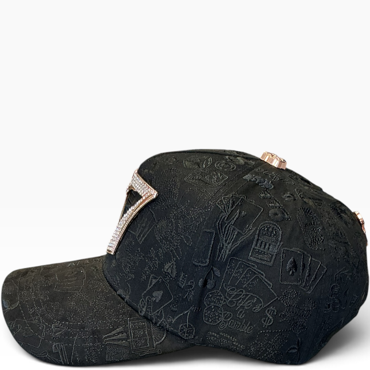 77 casino pattern hat - back view