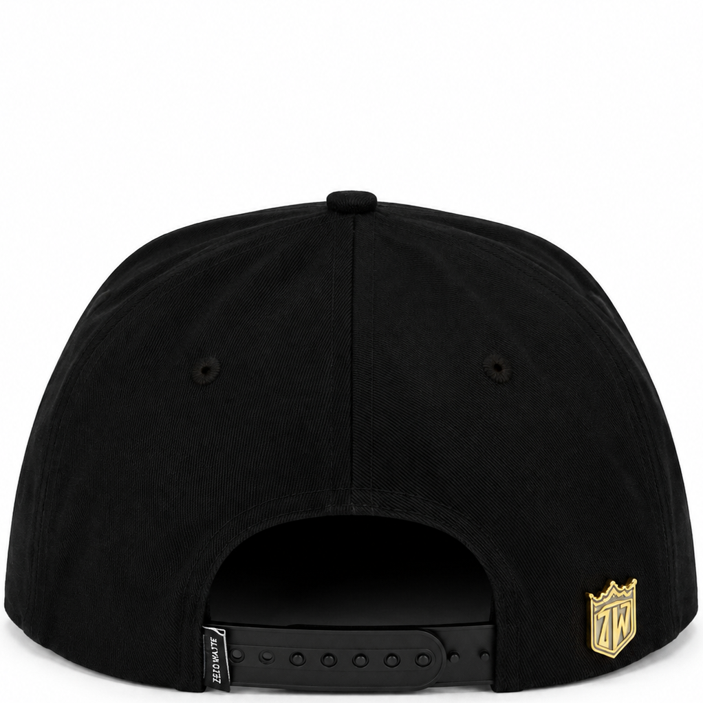 San Judas black rhinestone snapback - alternate angle