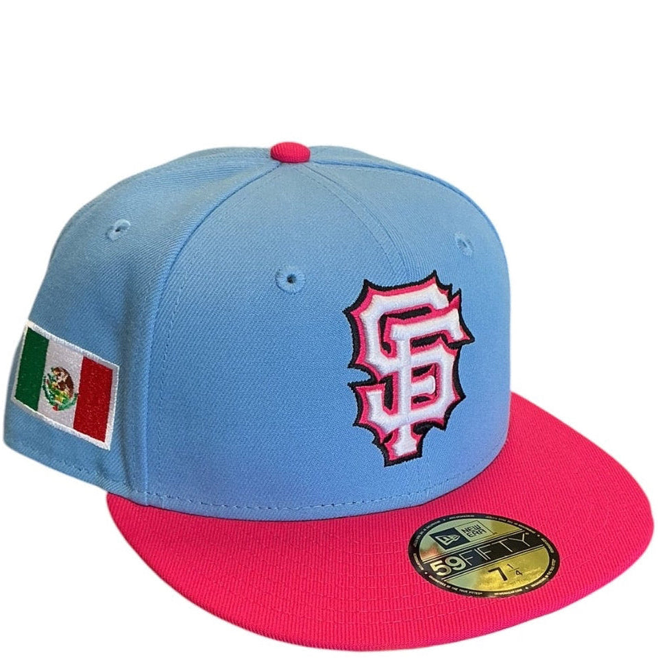 San Francisco Giants Light Blue & Pink Mexico New Era 59FIFTY fitted hat - front view