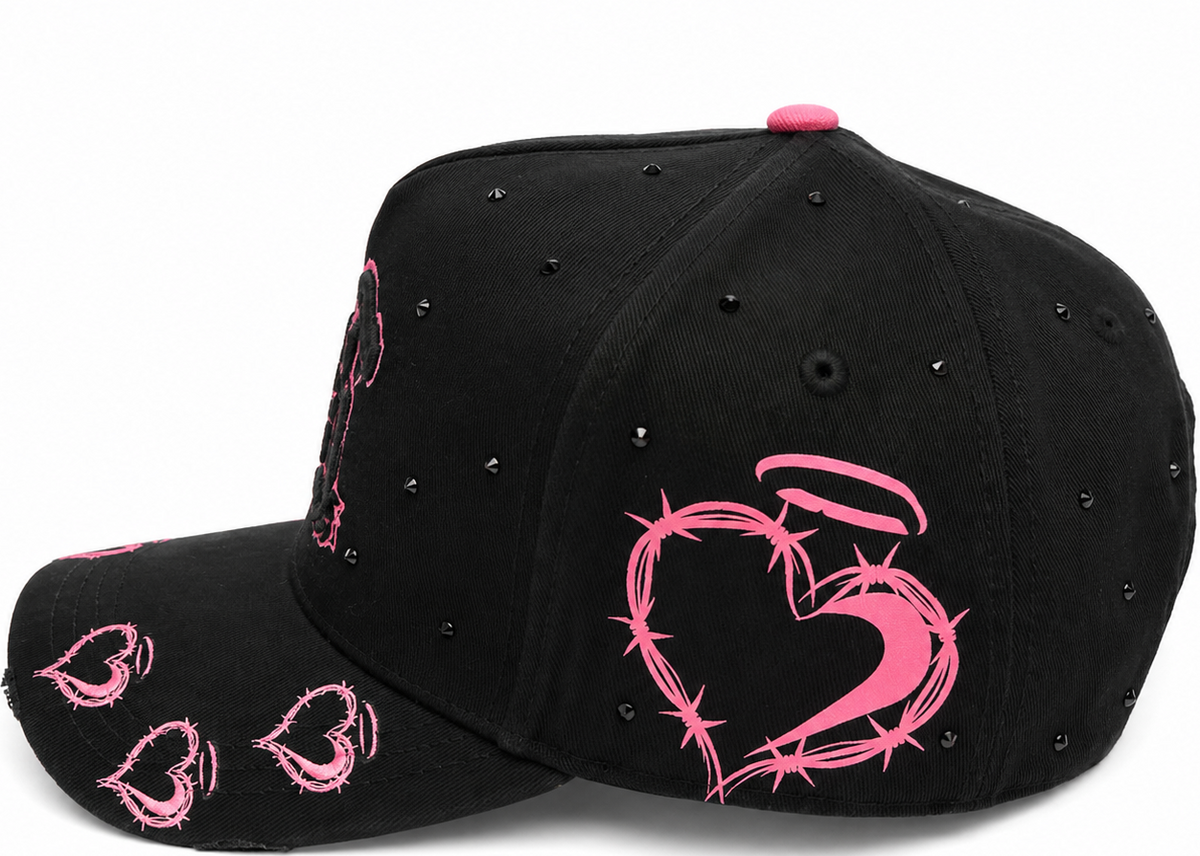 Cupid heart cap - back view