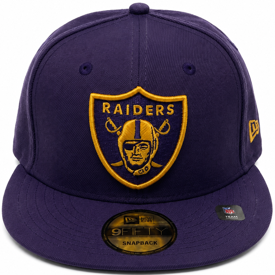 Purple Raiders snapback with gold logo - alternate view