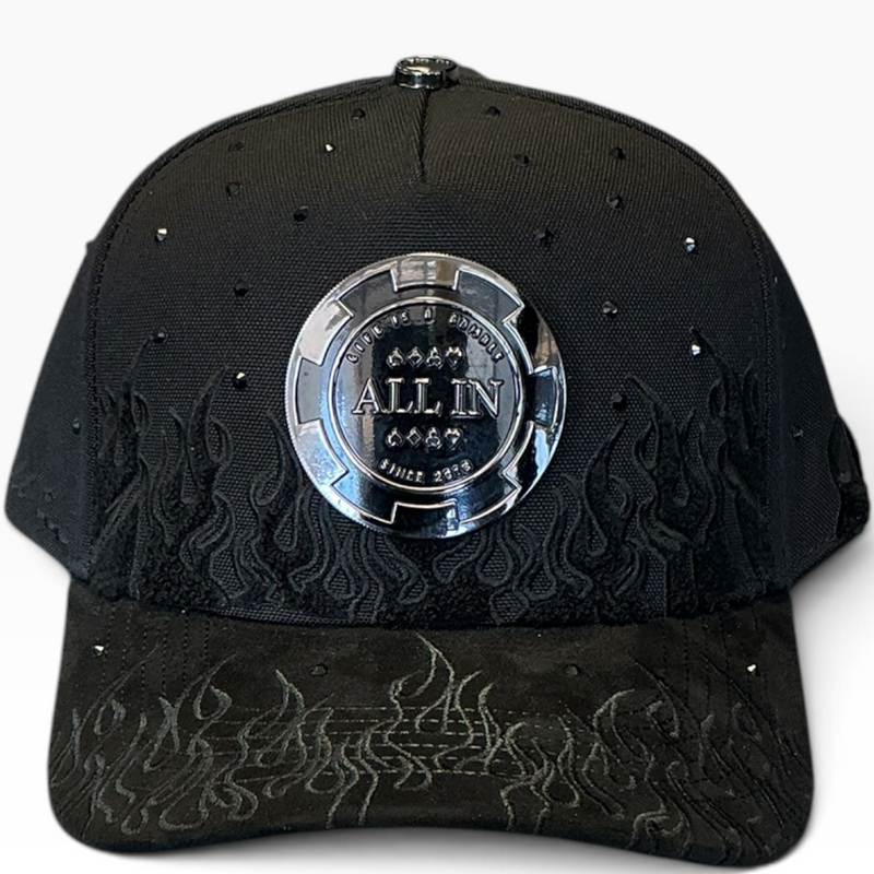 All In poker chip snapback - detail view