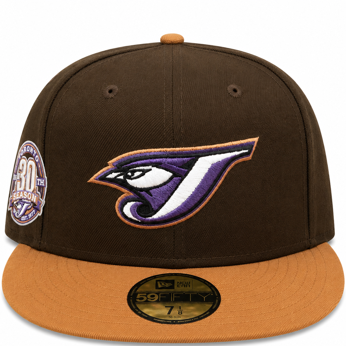 Toronto Blue Jays Brown/Tan New Era 59FIFTY fitted hat - front view