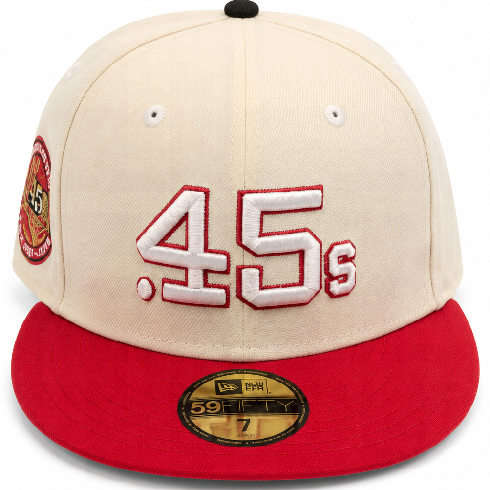 Houston Colt .45s Cream / Red New Era 59FIFTY fitted hat - side view