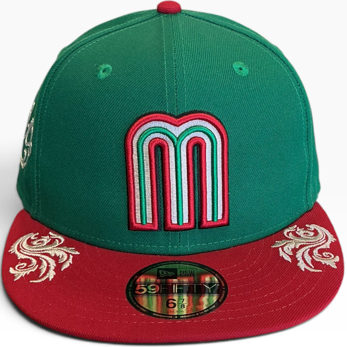 Mexico green and red New Era 59FIFTY fitted hat - back view