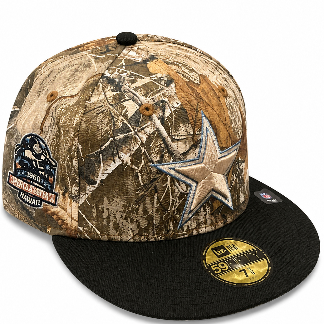Dallas Cowboys camo New Era 59FIFTY fitted hat - back view
