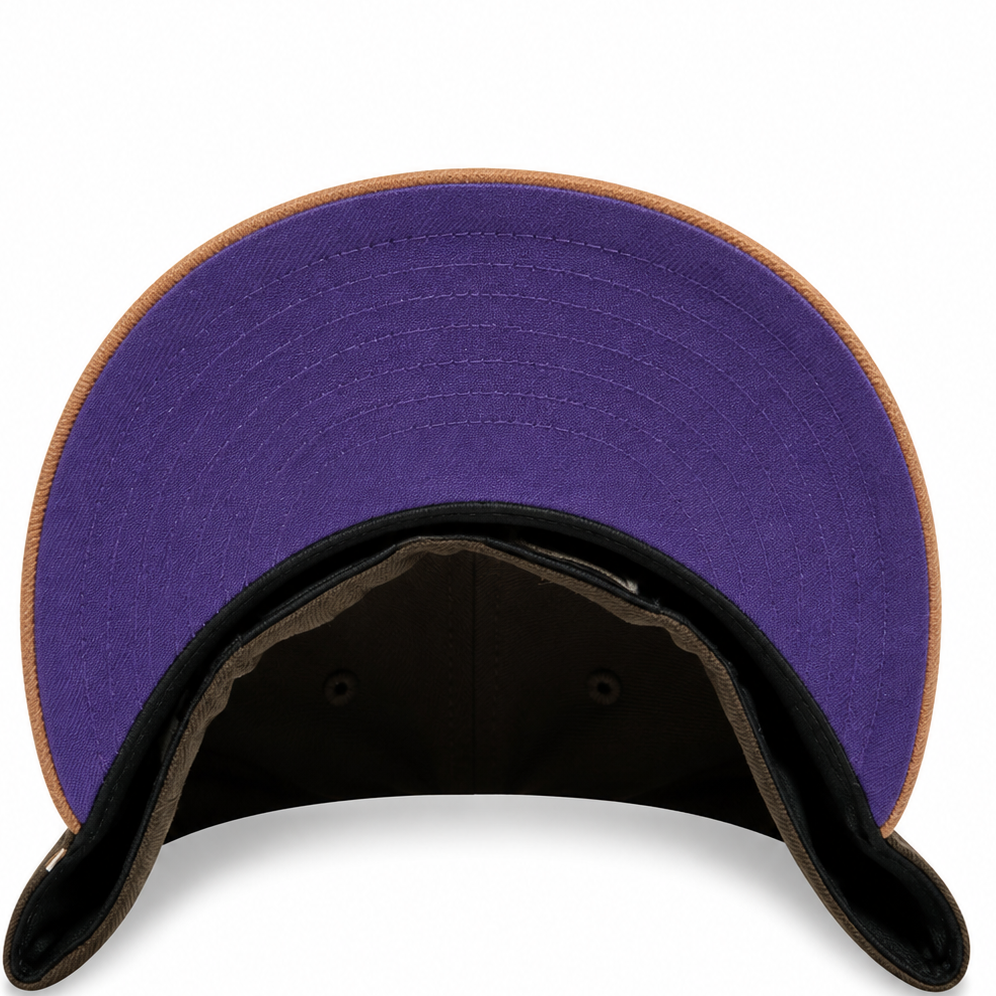 Toronto Blue Jays Brown/Tan New Era 59FIFTY fitted hat - detail view