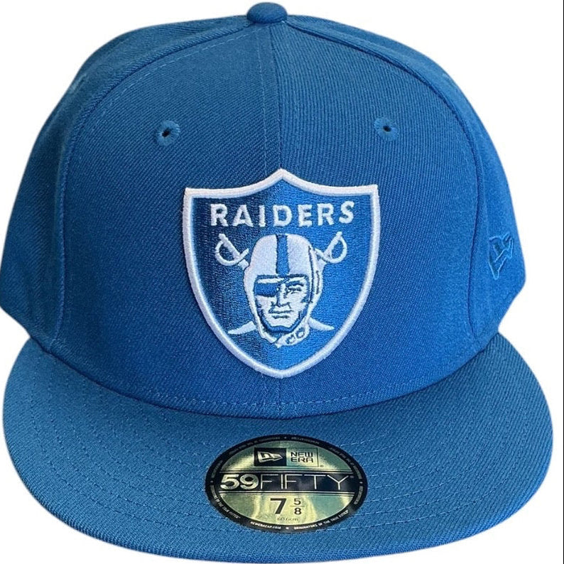 Las Vegas Raiders Blue New Era 59FIFTY fitted hat - side view