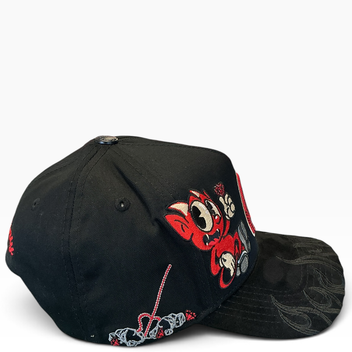 Cash Only Money snapback - back view