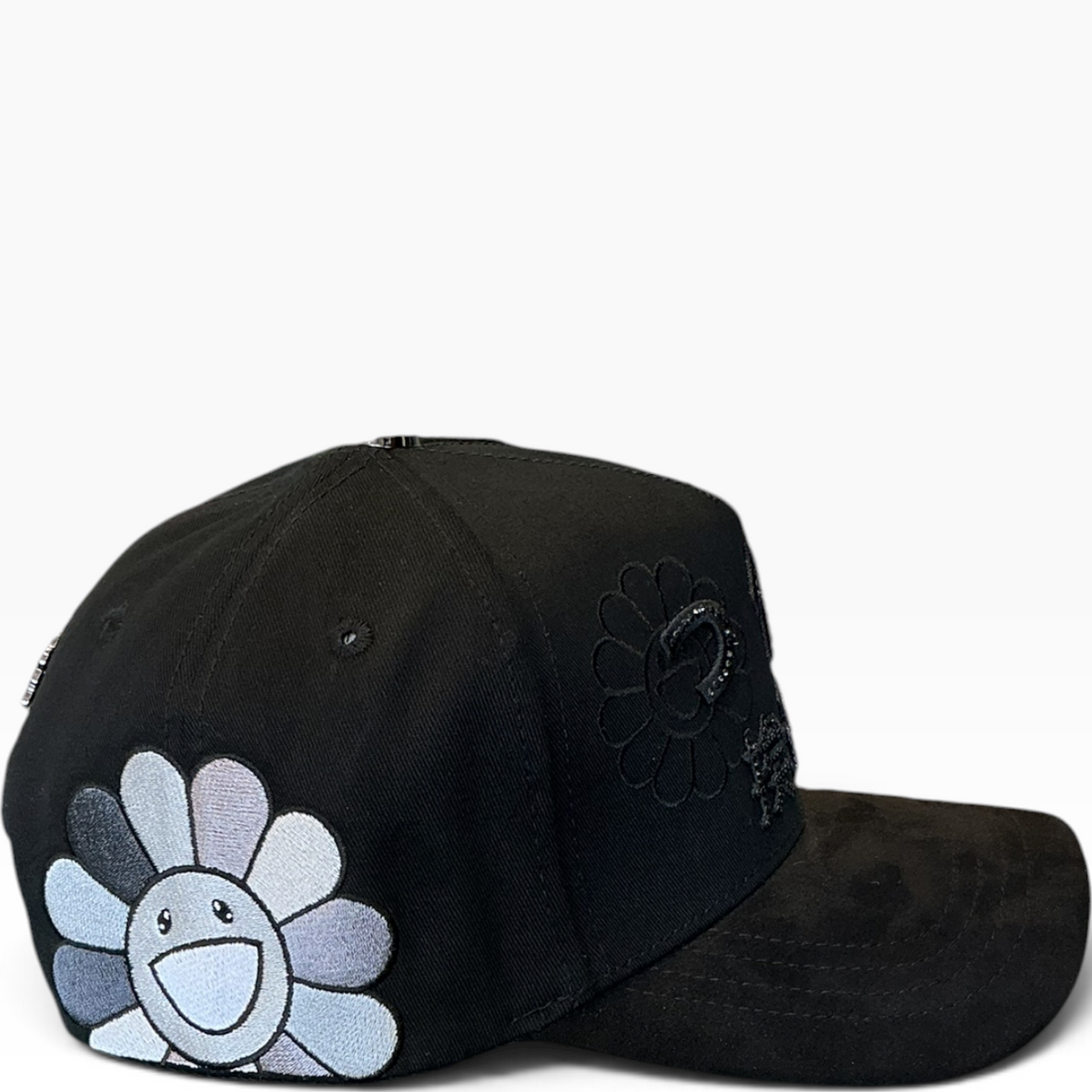Rhinestone flower snapback - alternate angle