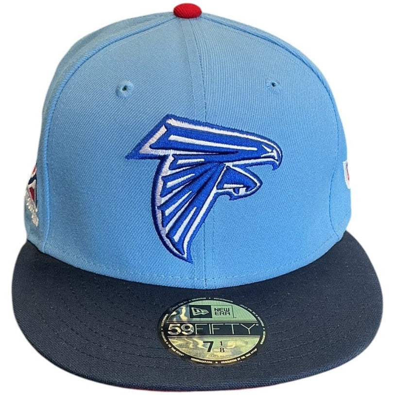 Atlanta Falcons Light Blue & Navy Pro Bowl New Era 59FIFTY fitted hat - side view