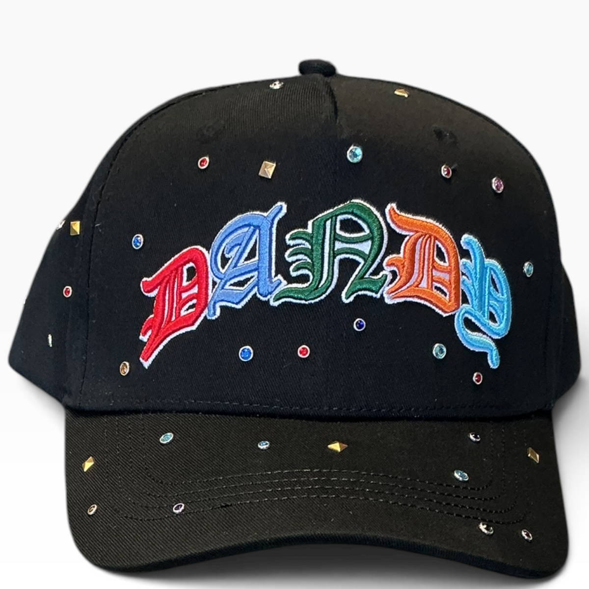 Dandy multicolor rhinestone snapback - back view