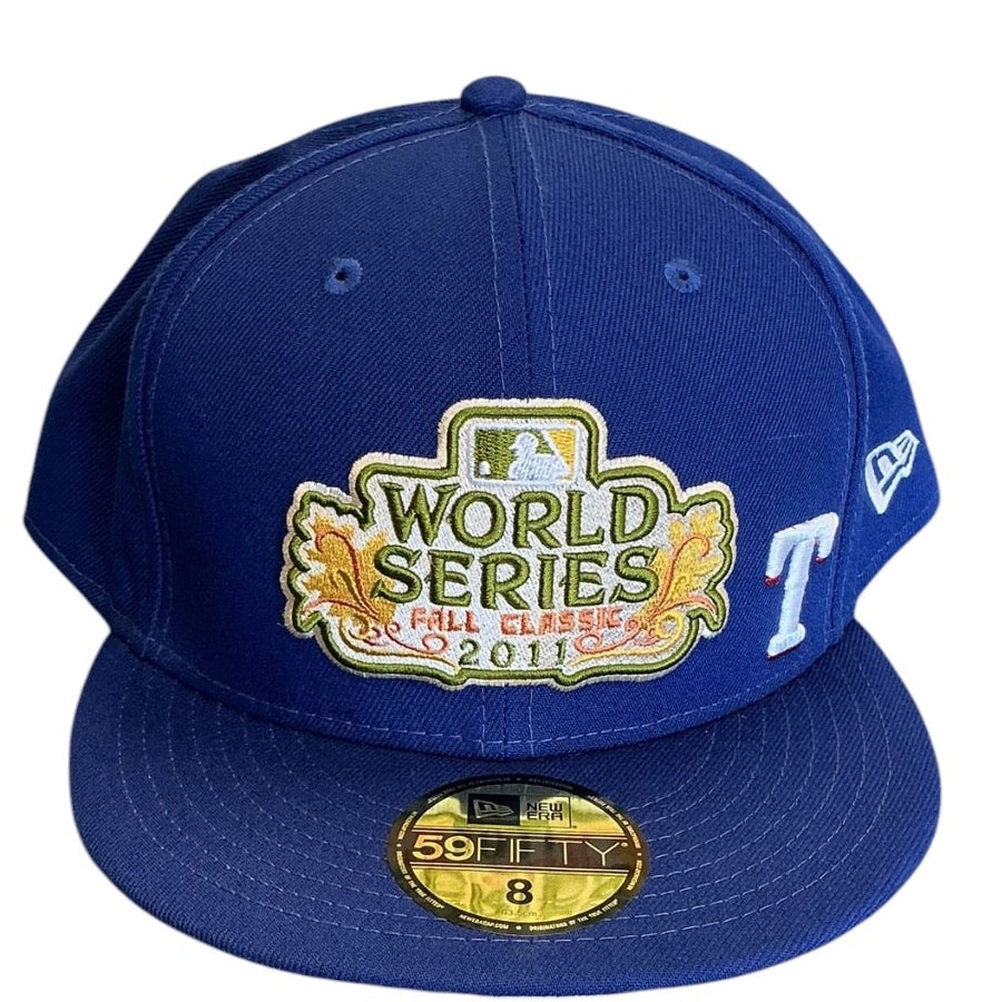 Texas Rangers Royal Blue 2011 World Series New Era 59FIFTY fitted hat - front view