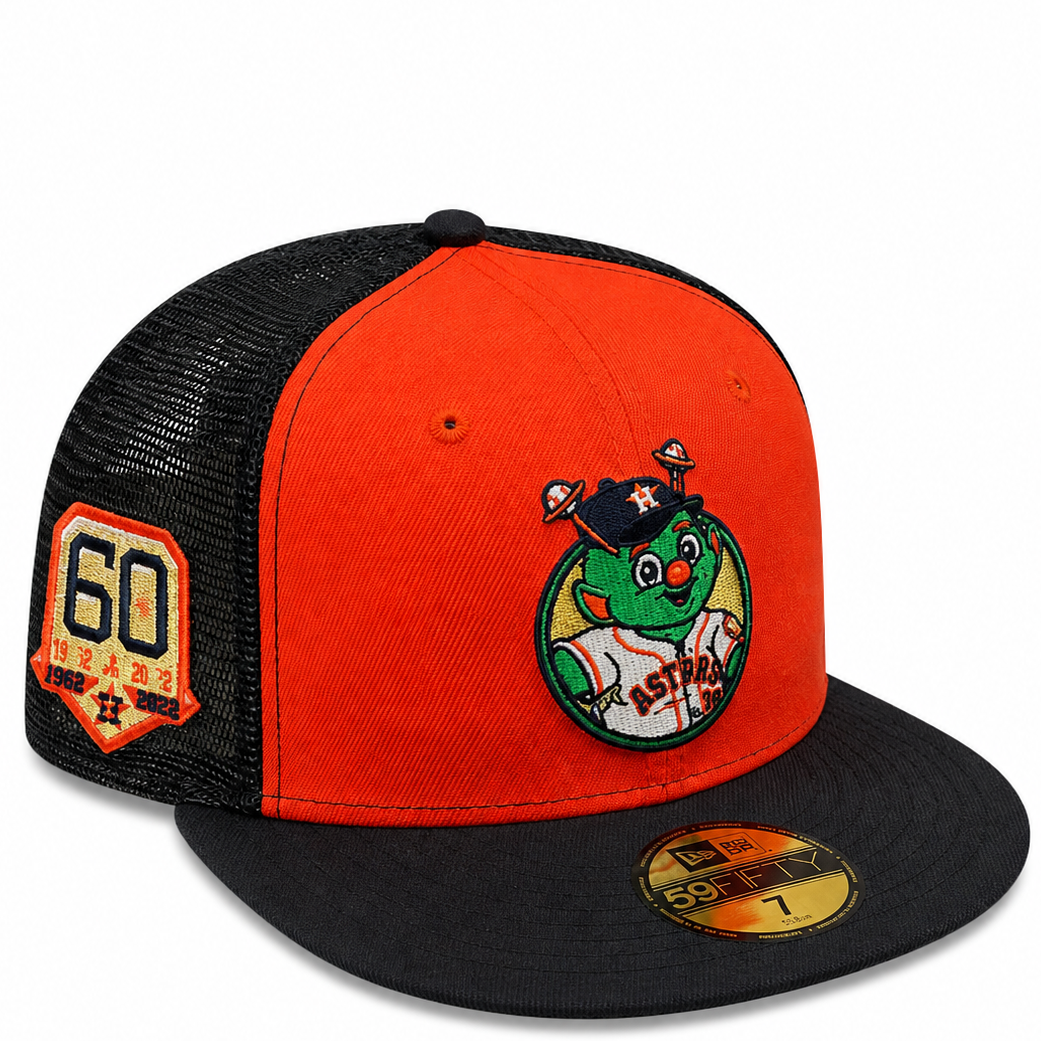Houston Astros Orange/Black New Era 59FIFTY fitted hat - front view