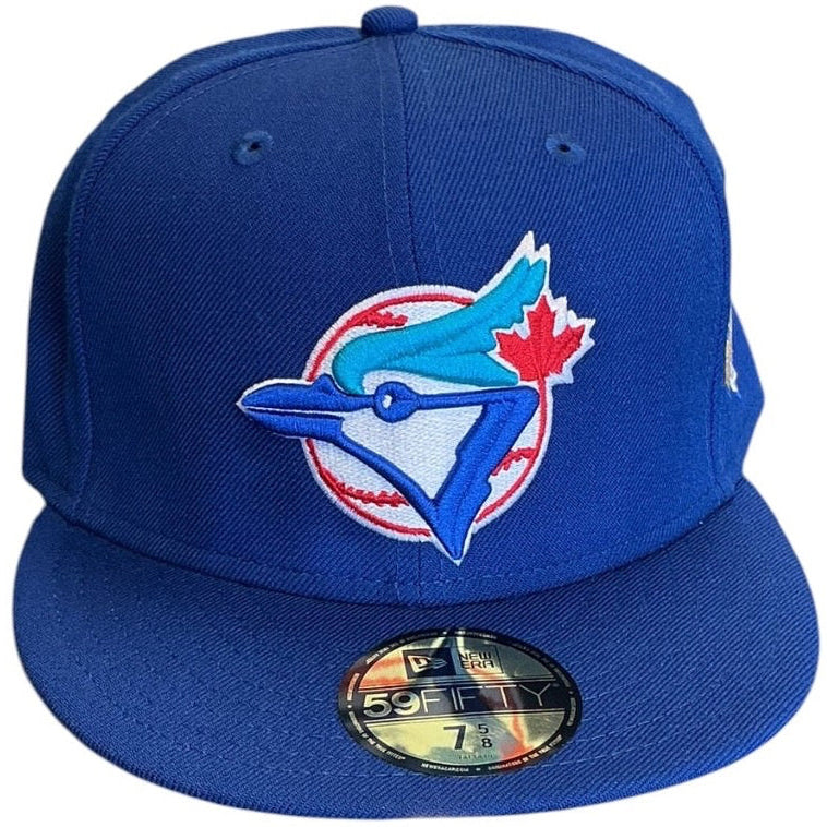 Toronto Blue Jays royal blue New Era 59FIFTY fitted hat - side view